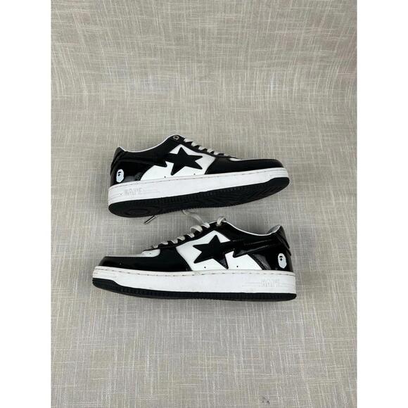 BAPE A Bathing Ape‎ Bapesta Low Black Mens Sz 9